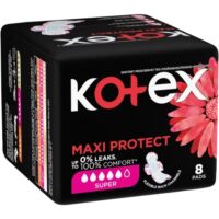 Kotex Maxi Super Sanitary Pads With Wings 8 Pack
